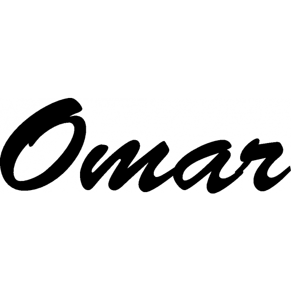 Omar - Schriftzug aus Birke-Sperrholz