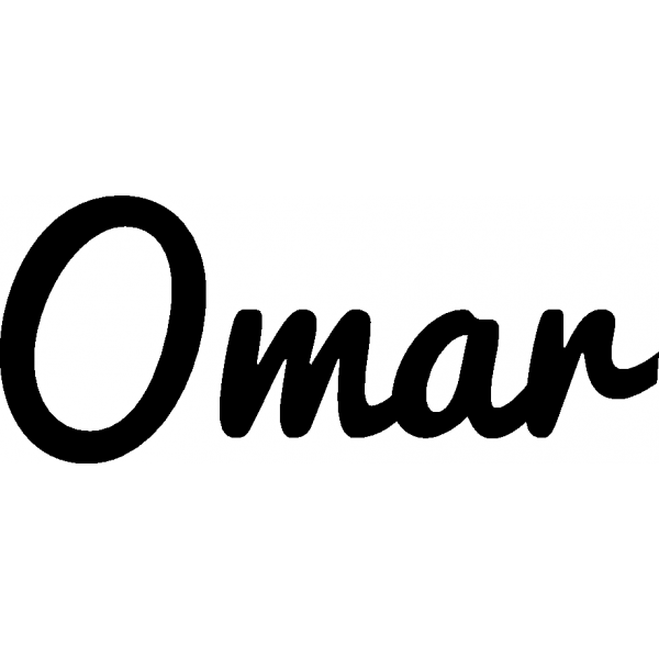 Omar - Schriftzug aus Birke-Sperrholz