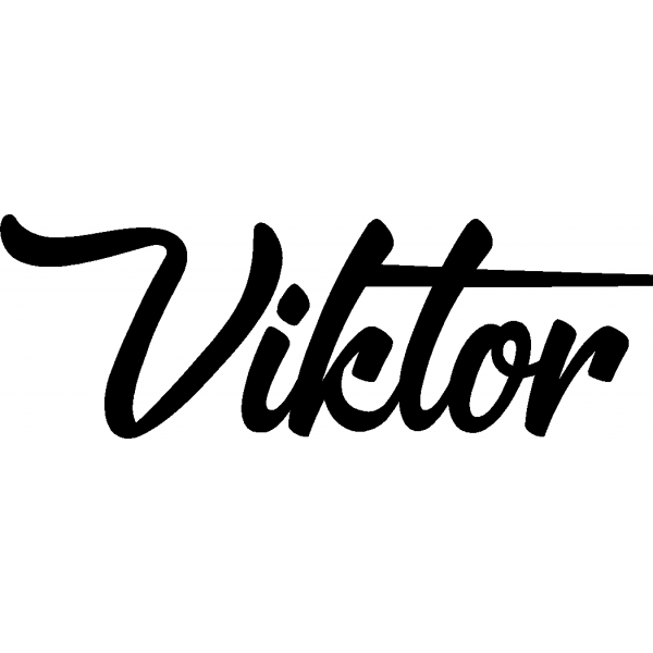 Viktor - Schriftzug aus Birke-Sperrholz