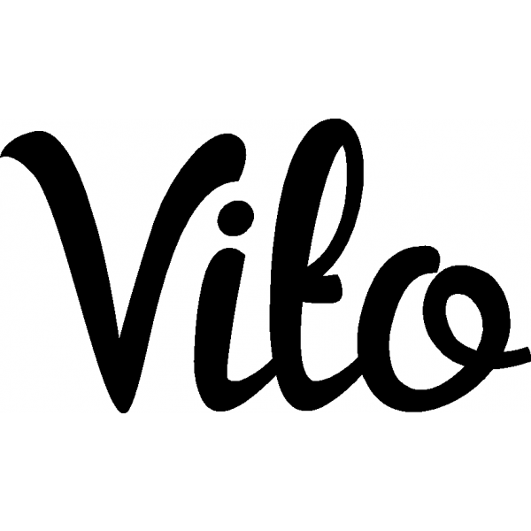 Vito - Schriftzug aus Birke-Sperrholz