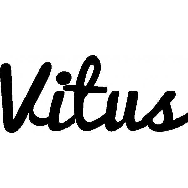 Vitus - Schriftzug aus Birke-Sperrholz
