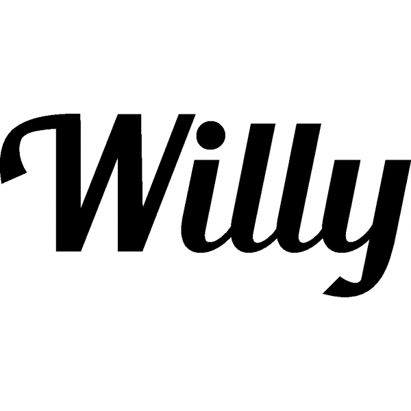 Willy - Schriftzug aus Birke-Sperrholz