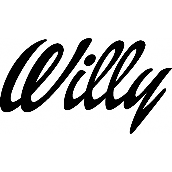 Willy - Schriftzug aus Birke-Sperrholz