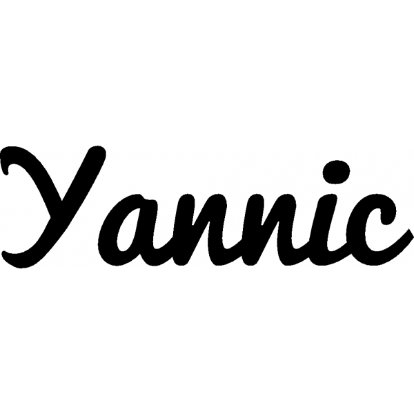 Yannic - Schriftzug aus Birke-Sperrholz