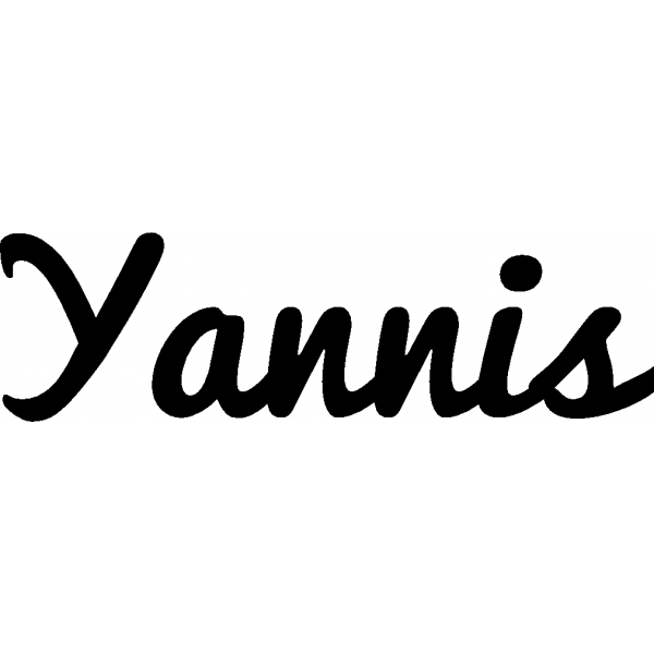 Yannis - Schriftzug aus Birke-Sperrholz