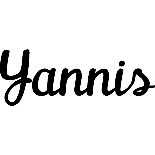 Yannis - Schriftzug aus Birke-Sperrholz