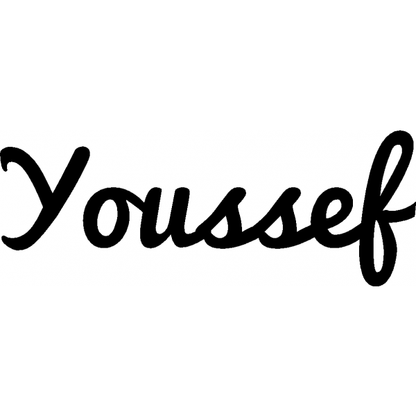 Youssef - Schriftzug aus Birke-Sperrholz