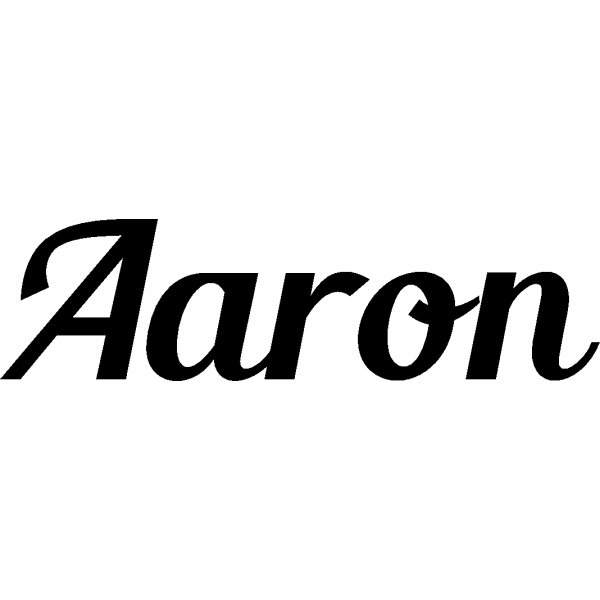Aaron - Schriftzug aus Buchenholz