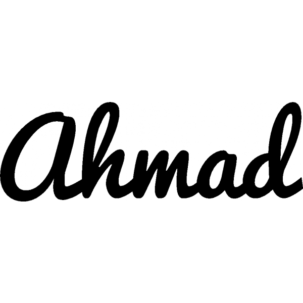 Ahmad - Schriftzug aus Buchenholz