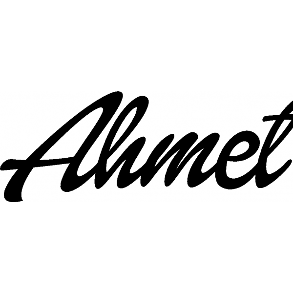 Ahmet - Schriftzug aus Buchenholz