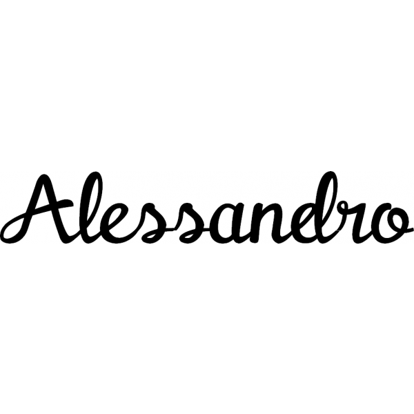 Alessandro - Schriftzug aus Buchenholz