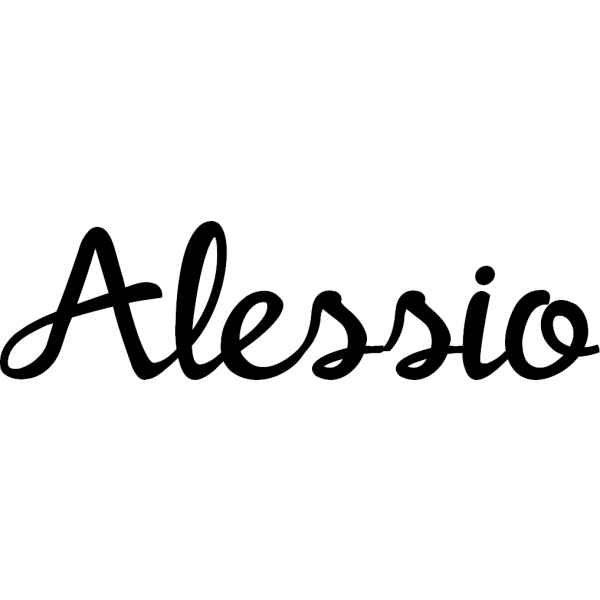 Alessio - Schriftzug aus Buchenholz