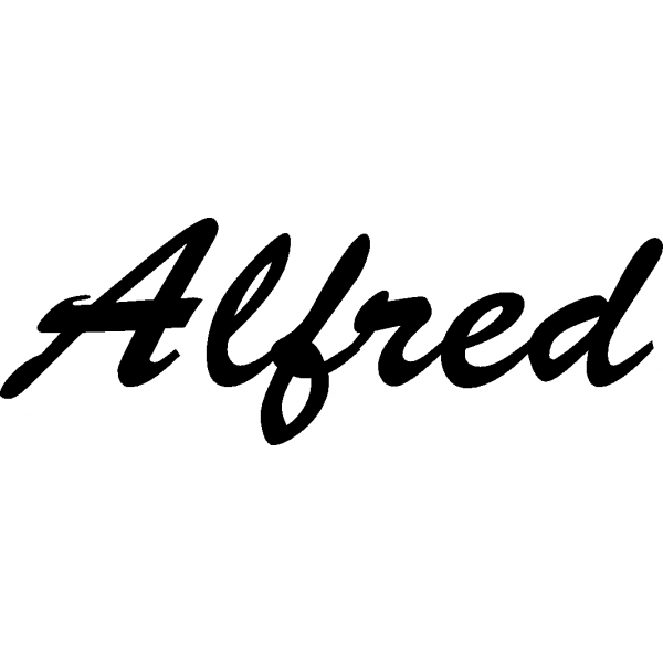 Alfred - Schriftzug aus Buchenholz