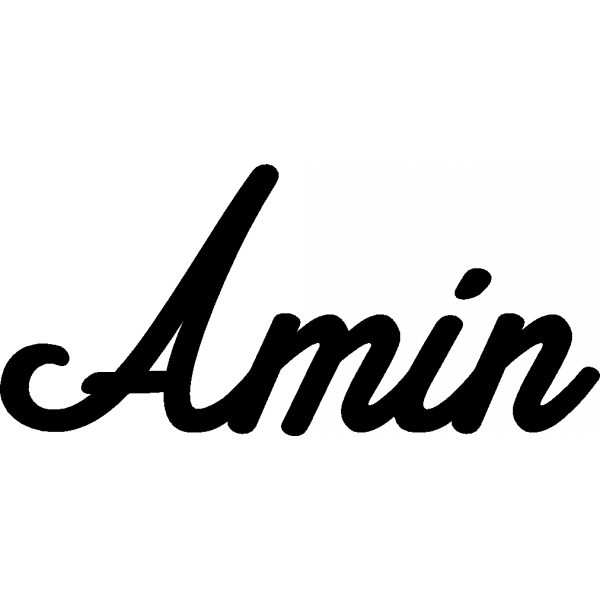 Amin - Schriftzug aus Buchenholz