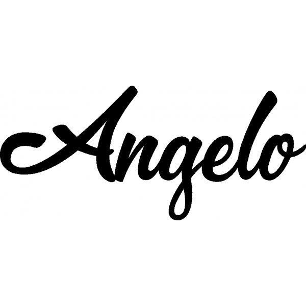 Angelo - Schriftzug aus Buchenholz