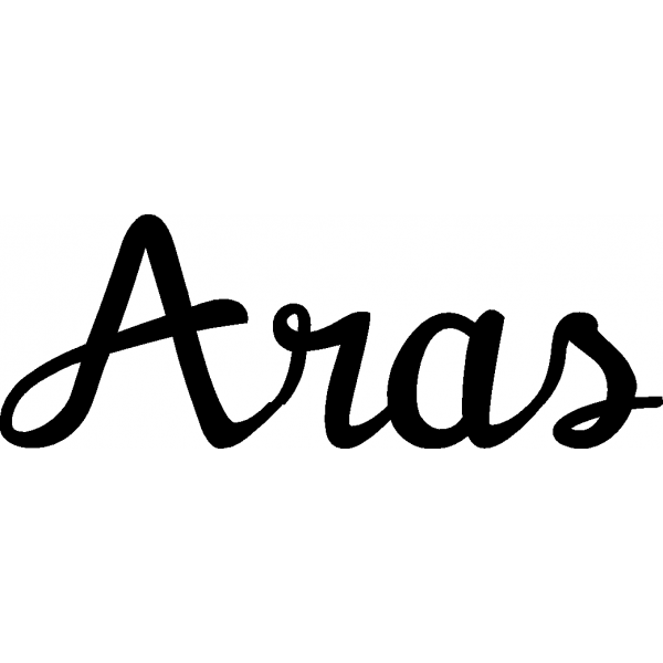 Aras - Schriftzug aus Buchenholz