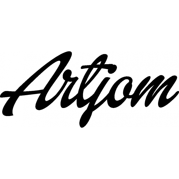 Artjom - Schriftzug aus Buchenholz