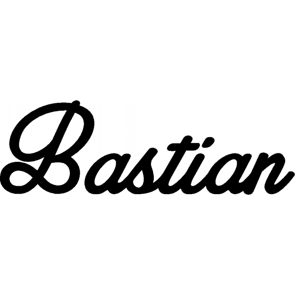Bastian - Schriftzug aus Buchenholz