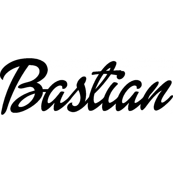 Bastian - Schriftzug aus Buchenholz
