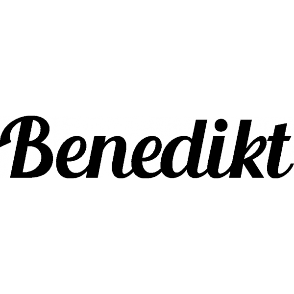 Benedikt - Schriftzug aus Buchenholz