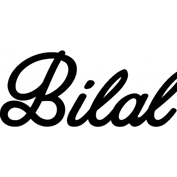 Bilal - Schriftzug aus Buchenholz
