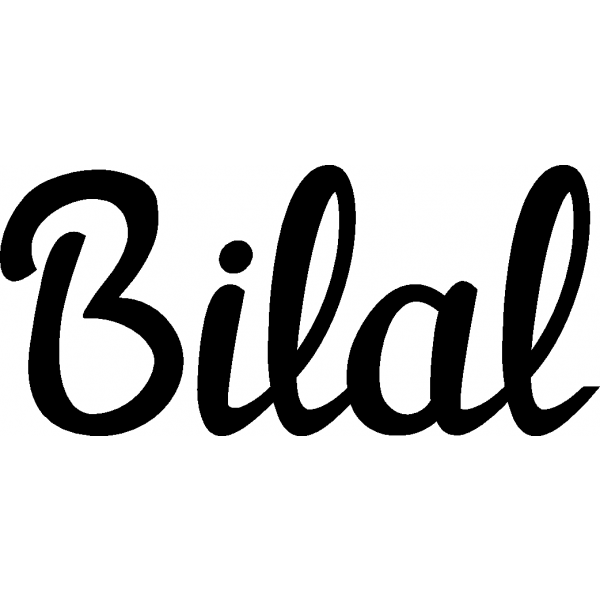 Bilal - Schriftzug aus Buchenholz