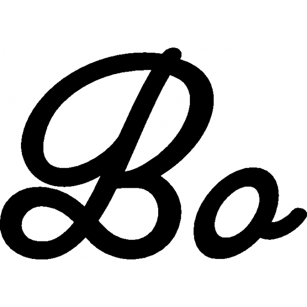 Bo - Schriftzug aus Buchenholz