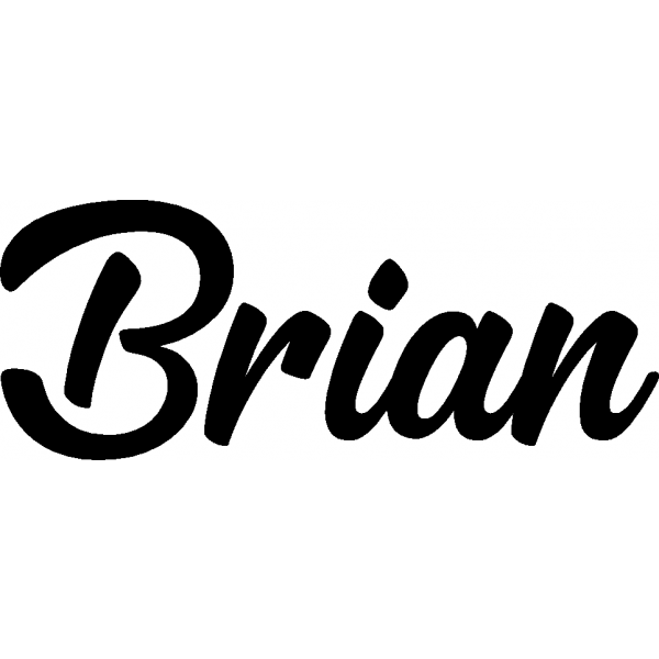 Brian - Schriftzug aus Buchenholz