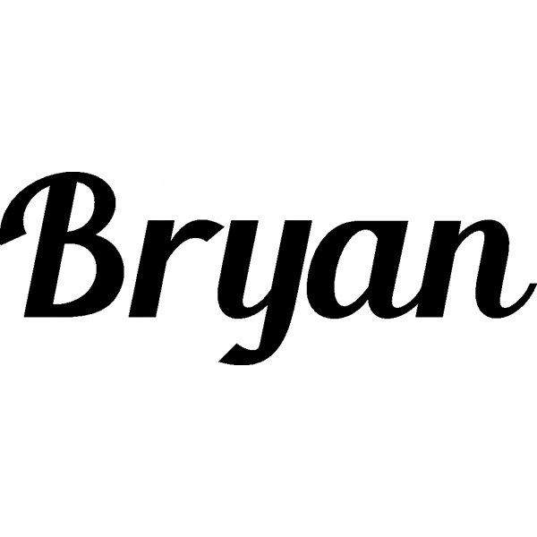 Bryan - Schriftzug aus Buchenholz