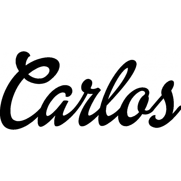 Carlos - Schriftzug aus Buchenholz
