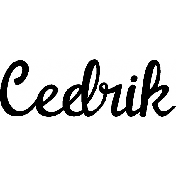 Cedrik - Schriftzug aus Buchenholz