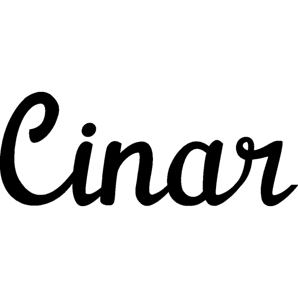 Cinar - Schriftzug aus Buchenholz