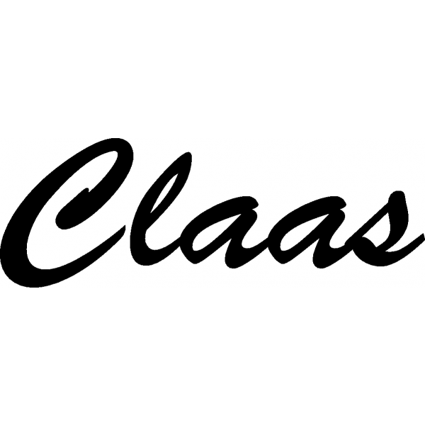 Claas - Schriftzug aus Buchenholz