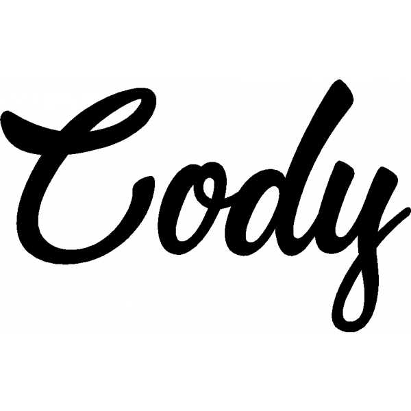 Cody - Schriftzug aus Buchenholz
