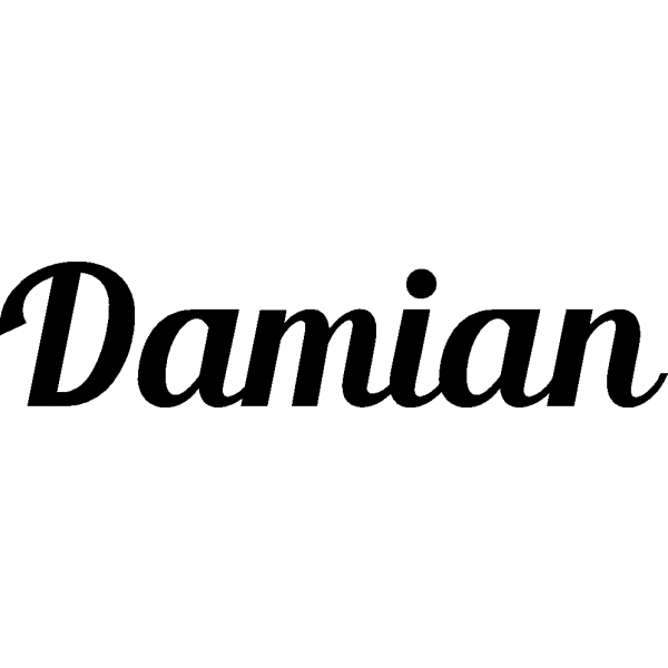 Damian - Schriftzug aus Buchenholz