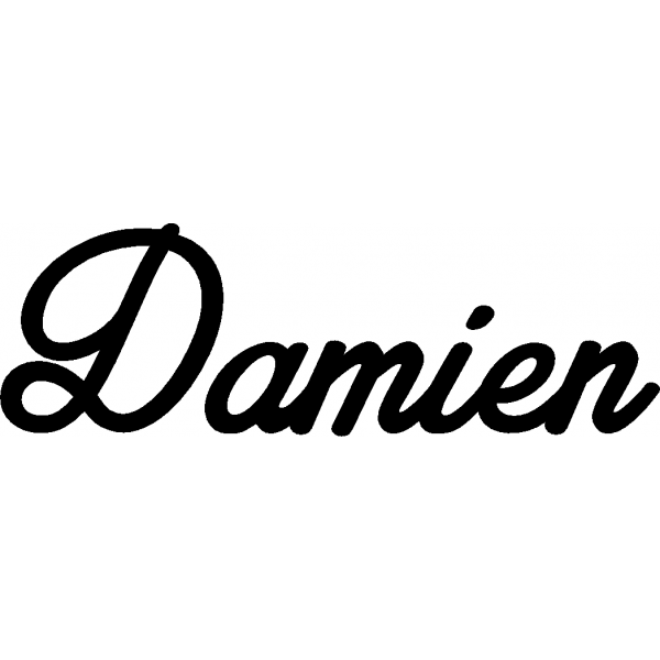 Damien - Schriftzug aus Buchenholz