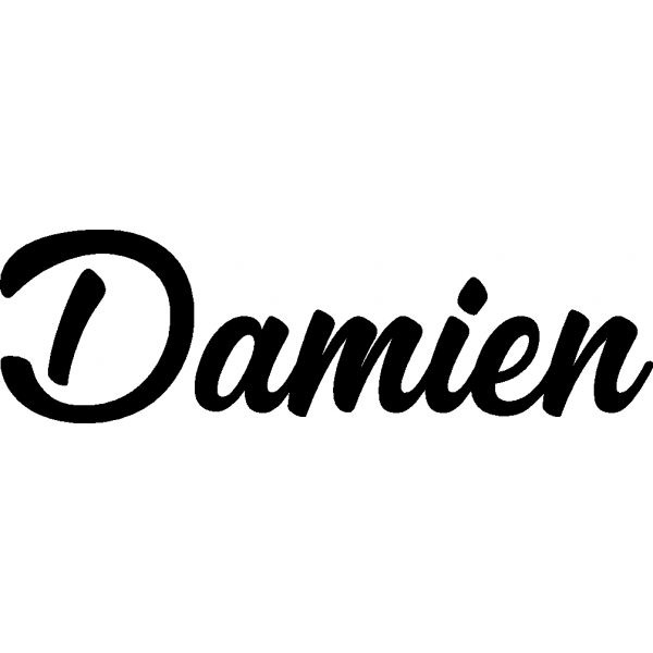 Damien - Schriftzug aus Buchenholz