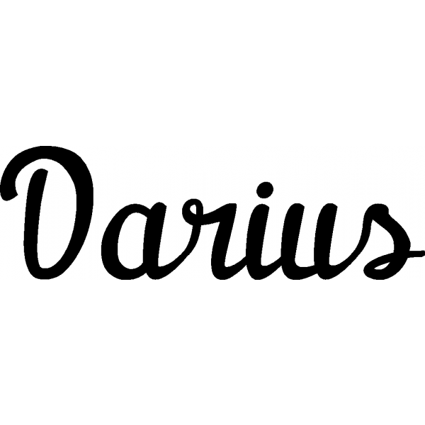 Darius - Schriftzug aus Buchenholz