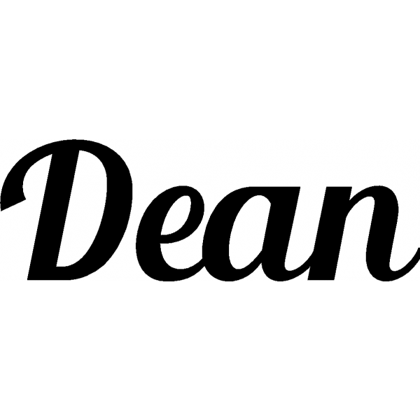 Dean - Schriftzug aus Buchenholz