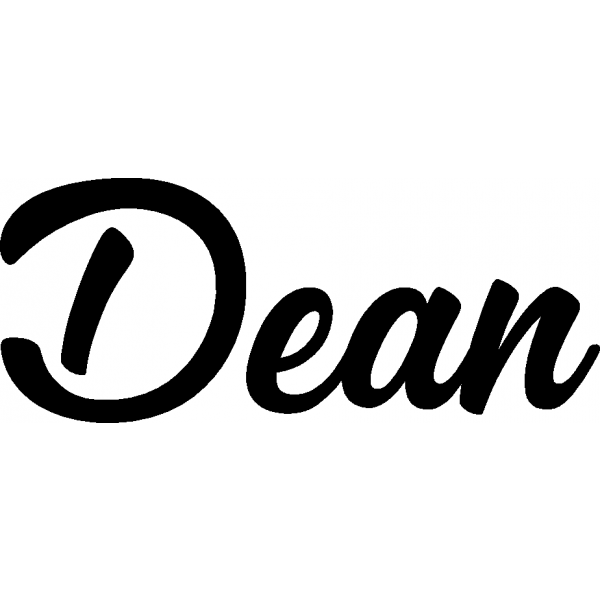 Dean - Schriftzug aus Buchenholz