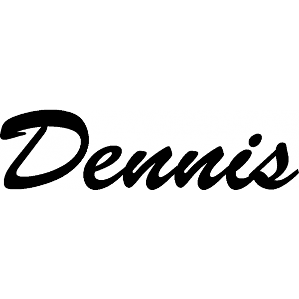 Dennis - Schriftzug aus Buchenholz