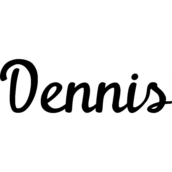Dennis - Schriftzug aus Buchenholz