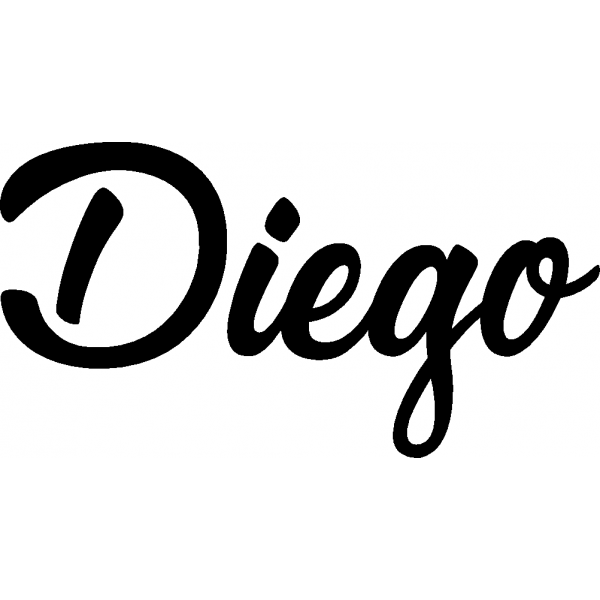 Diego - Schriftzug aus Buchenholz