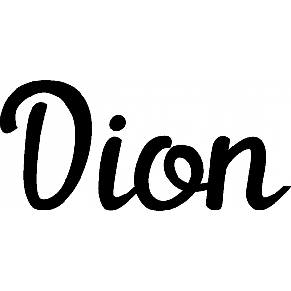 Dion - Schriftzug aus Buchenholz