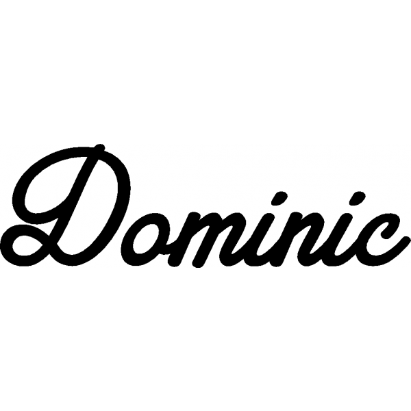 Dominic - Schriftzug aus Buchenholz