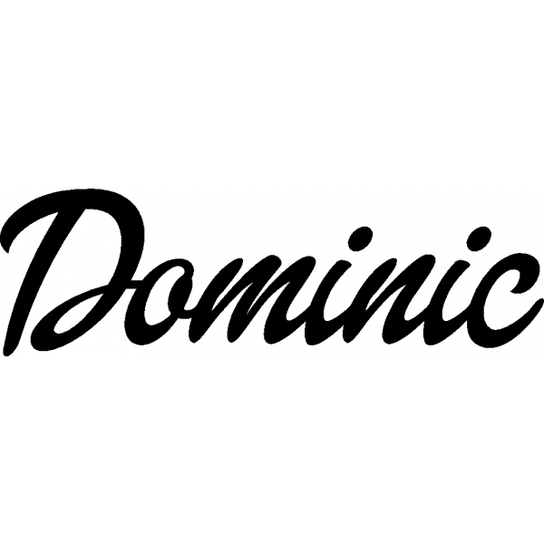 Dominic - Schriftzug aus Buchenholz