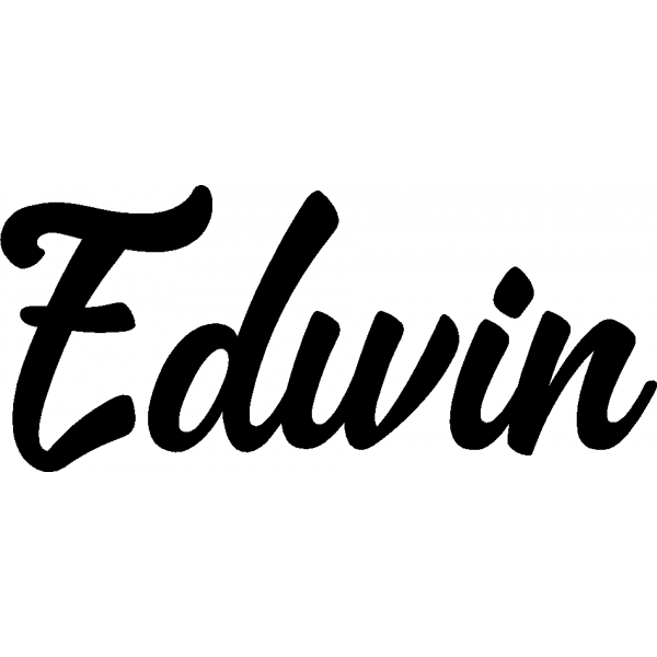 Edwin - Schriftzug aus Buchenholz