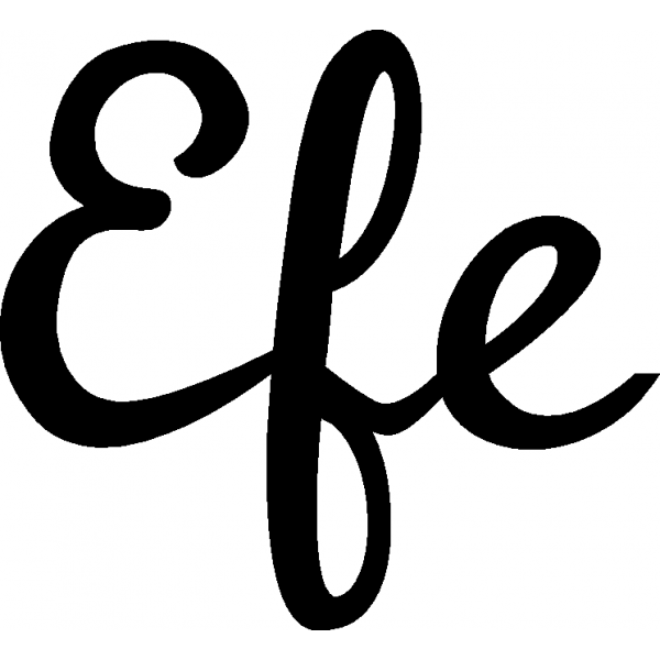Efe - Schriftzug aus Buchenholz