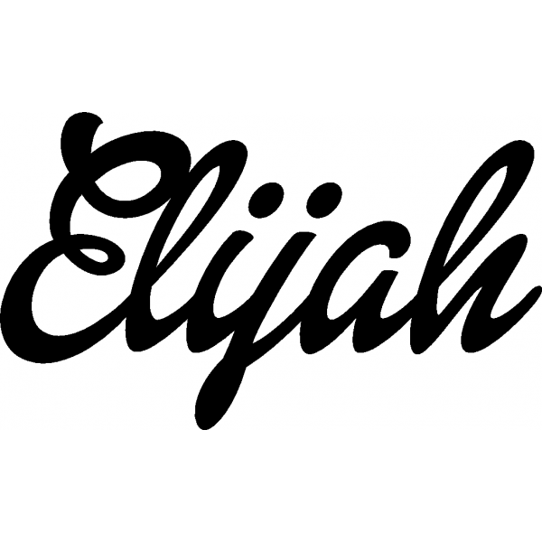 Elijah - Schriftzug aus Buchenholz