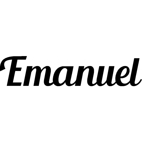 Emanuel - Schriftzug aus Buchenholz